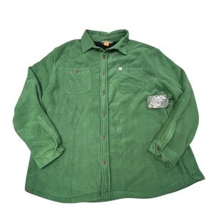Racks & Reel Forest Green Casual Button Down Shirt‎ Jacket Shacket  XXL NWT